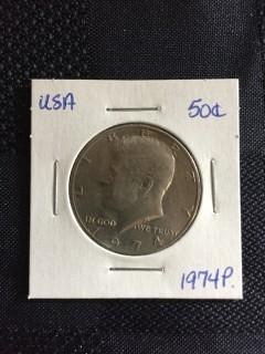 1974p US 1/2 Dollar