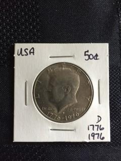 1976d US 1/2 Dollar