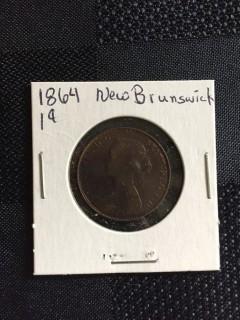 1864 New Brunswick 1 Cent