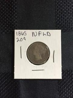1865 Newfoundland 20 Cent