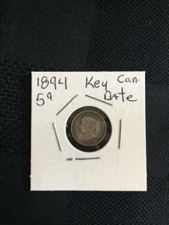 1894 5 Cent Key Date