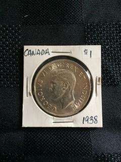 1938 Silver  Dollar
