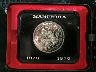 1970 Manitoba Silver Dollar (Cased)