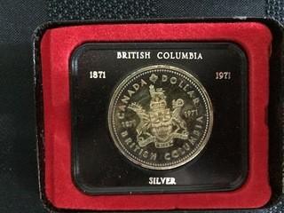 1971 BC Silver Dollar (Cased)