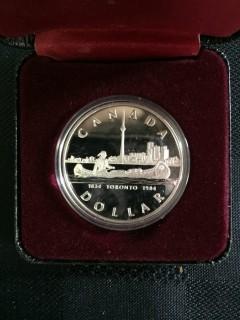 1984 Toronto Silver Dollar (Cased)