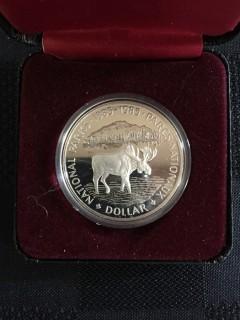1985 Parks Canada Silver Dollar (Cased)