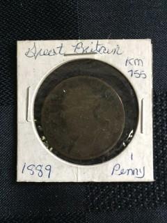 1889 British 1 Penny