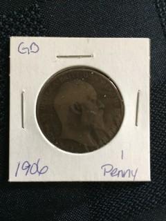 1906 British 1 Penny