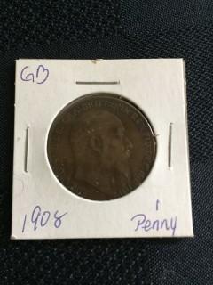 1908 British 1 Penny