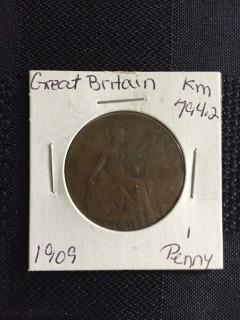 1909 British 1 Penny