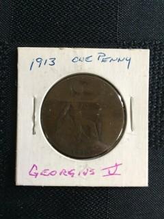 1913 British 1 Penny