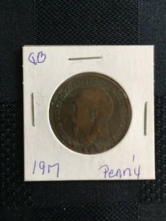 1917 British 1 Penny