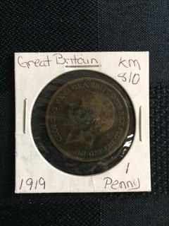 1919 British 1 Penny