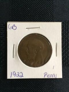 1922 British 1 Penny