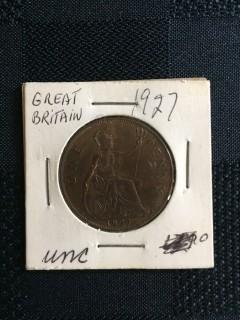 1927 British 1 Penny