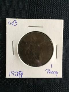 1929 British 1 Penny