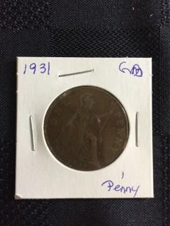 1931 British 1 Penny