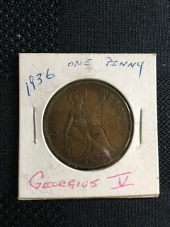 1936 British 1 Penny