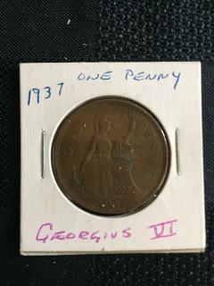 1937 British 1 Penny