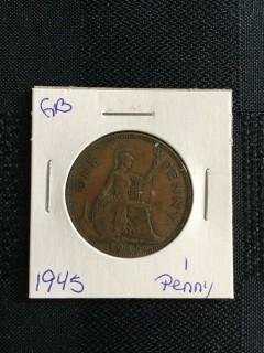 1945 British 1 Penny