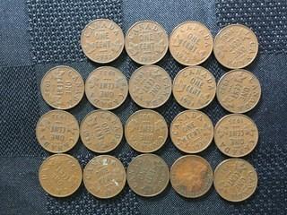1929-1936 Penny 19 Coin Set Various Years