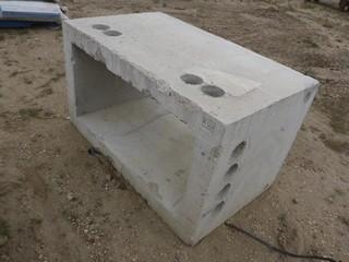 Square Concrete Hollow, 57"L x 32"W x 35"H