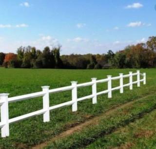 2-Rail Vinyl Ranch Fencing, 450 linear feet.