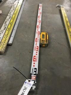 Adjustable Transit Stick with HL700 Laser Receiver.