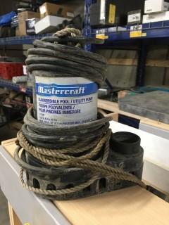Mastercraft Submersible Utility Pump, 1/2 HP.