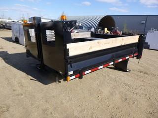 DEL 138in X 96in X 48in Hydraulic Dump Box w/ Pull Over Mesh Cover  And Crank Hitch Receiver