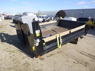 Voth 138in X 96in X 48in Hydraulic Dump Box C/w Pull Over Mesh Cover w/ Crank Hitch Receiver. Sn 2017-18