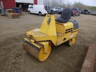 Dynapac 2100E Gas Smooth Drum Roller C/w 18HP Briggs And Stratton Twin Cylinder Engine. SN 981003. *Note: Running Condition Unknown, Needs Ignition Switch*