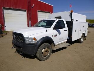 2012 Dodge 5500 Super Duty Diesel Service Truck C/w 6.7L V8, A/T, 11ft Service Body. V-Mac VR-70 Air Compressor w/ Reel And Hose, 3-Compartment Oil And Lube Tank w/ Hose And Reels, Waste Oil Recovery w/ Reel, Hose And Tank. Showing 232,501kms. VIN 3C7WDNBL1CG226375 *Note: Previously Registered In BC*