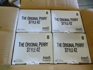 Qty Of Size 8 The Original Perry Style 42 Latex Gloves