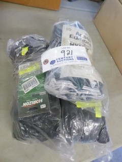 Qty Of (24) Pairs Of Size Large Horizon Textile Gloves And (12) Pairs Of Size XL Ansell Edmont Hynit Gloves