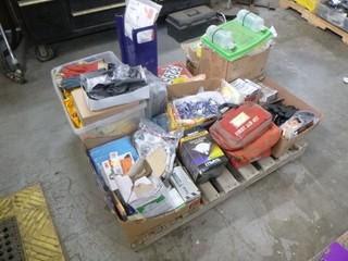 Qty Of Assorted Safety Equipment Includes: Gloves, Safety Glasses, Rain Gear, First Aid Kit And Misc Supplies
