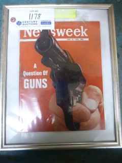 Framed Newsweek June 24th, 1968 Issue "A Question Of Guns"