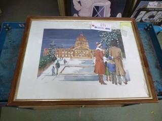 19 1/2in X 25 1/2in 100 Of 200 Framed Water Color Picture