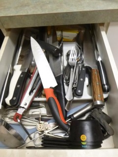 Qty Of Silverware, Pots, Pans And Tupperware *Note: Contents Only*