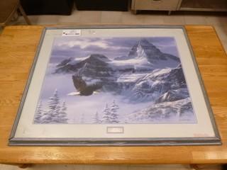 38 3/4in X 31in 18 Of 35 "Where Eagles Soar" Proof C/w Authentication Certificate