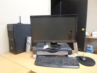 ASUS Monitor, LG Tower, Keyboard And Speakers *Note: No Hard Drive*