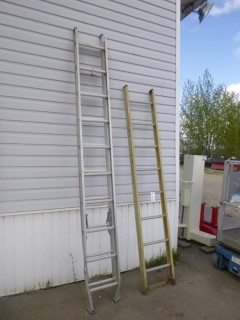 (1) 20ft Extension Ladder And (1) 8ft Ladder *Note: Damage On Both*
