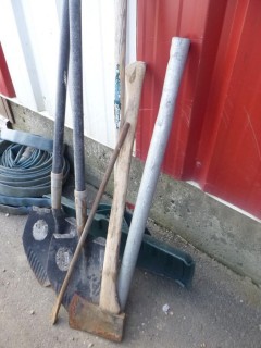 Qty Of Shovels, Axe And Pin Bar