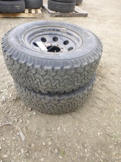 (2) BF Goodrich A/T 285/70R17 Tires w/ Rims