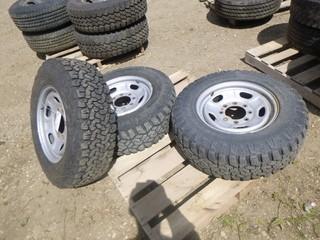 (2) Muteki Trailhog A/T Tires w/ Rims And (1) BF Goodrich All Terrain 245/75R17 Tire w/ Rim