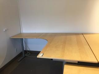 L-Shaped Desk, 63" x 79" x 31-1/2" H.