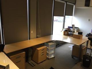 L-Shaped Desk, 63" x 110" x 23-1/2".