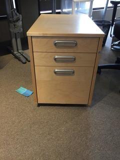 3-Drawer Rolling File Cabinet, 17" x 26" x 23".