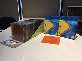 Quantity of Slim Jewel Cases & CD/DVD Envelopes.