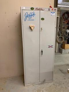 Metal Locker, 30" x 18" x 72".